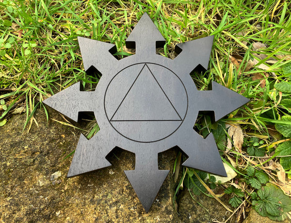 THE ALTAR CHAOSPHERE - Carved Altar Piece in Solid Walnut (Chaos Magic)