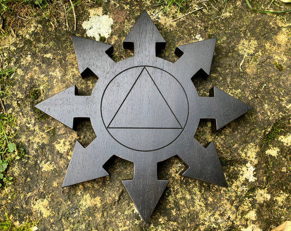 THE ALTAR CHAOSPHERE - Carved Altar Piece in Solid Walnut (Chaos Magic)