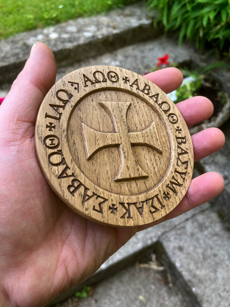 THE HEADLESS RITE LAMEN - Carved in solid Oak
