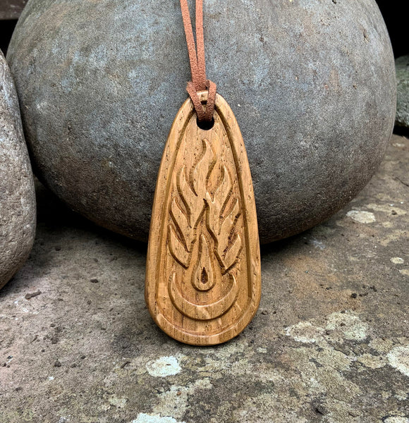 LUNAR GNOSIS - Oak-carved Talismanic Pendant