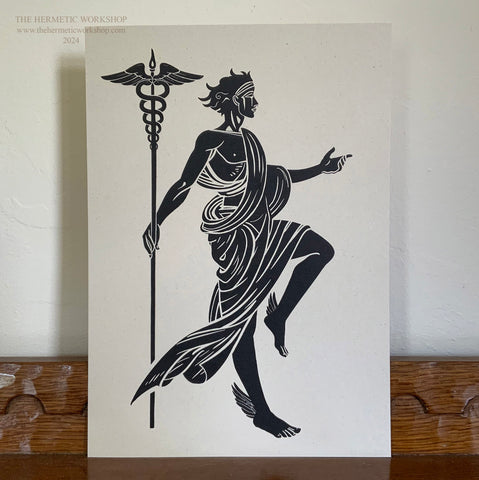 MERCURY / HERMES - Altar Icon. Roman  / Greek God. Altar Artwork. Art Print. Devotional Art. Original art by The Hermetic Workshop.