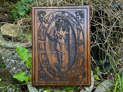 PHANES  - Orphic Deity Altar Ikon - Carved in Solid Walnut
