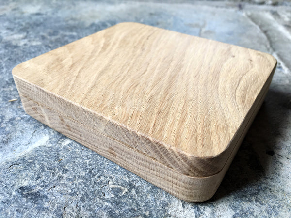 Oak Carved ANGLO-SAXON RUNE Set (Futhorc) with Custom Oak Box
